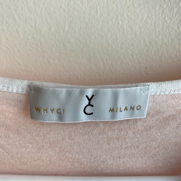 Whyci Milano Orange & White Quarter Sleeve Shirt - Picture 3 of 5